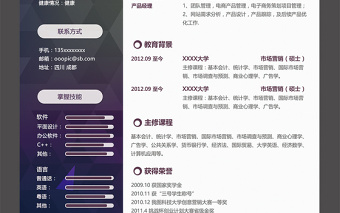 简约欧美风个人简历求职简历毕业生简历模板设计