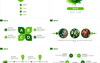 绿色时尚简约商业策划书PPT模板