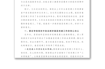 县委书记在党建工作推进会议上的讲话