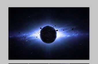 黑色背景星球星空宇宙PPT背景图片