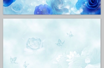 蓝色花瓣淡雅背景图片