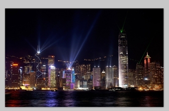香港夜景 城市桥梁建筑商务高清背景图片
