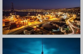 现代都市 高楼 城市标志性建筑——高大上商务类ppt背景图片