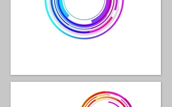 20张彩色抽象曲线PPT背景图