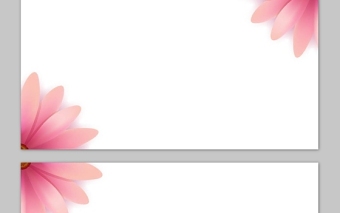 一组粉色精美花瓣PPT背景图片