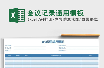 2021年会议记录通用模板