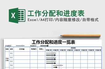 2021年工作分配和进度表