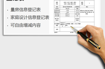 2021年设计师量房信息登记表