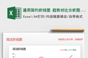 2021年通用简约折线图 趋势对比分析图表免费下载