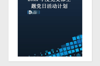 2021年20XX年度党支部主题党日活动计划