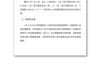 2021防汛抗洪救灾工作情况总结汇报报告2篇