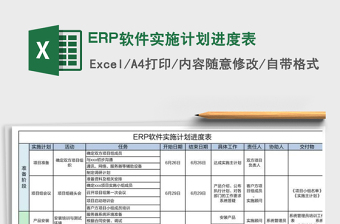 ERP软件实施计划进度表免费下载