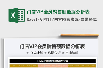 2022门店VIP会员销售额数据分析表免费下载