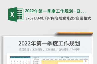 2022年第一季度工作规划-日期可更新
