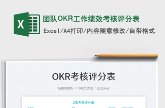 2022团队OKR工作绩效考核评分表免费下载