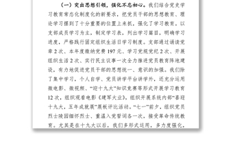 x公司党组织支部书记抓基层党建工作述职报告
