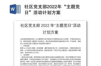 2023社区党员强党性活动计划
