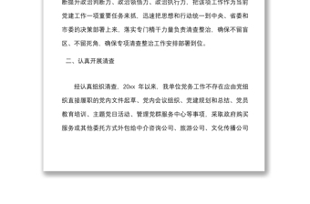 2篇党务工作突出问题清查整治工作开展情况报告范文2篇工作汇报总结