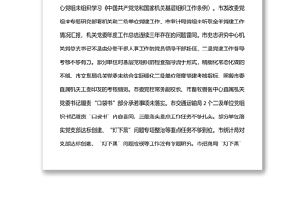 县委组织部开展基层党建专项检查情况报告