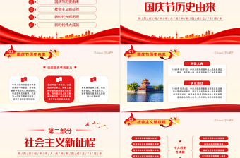 2022盛世华诞PPT红色大气热烈庆祝中华人民共和国成立73周年国庆主题班会课件