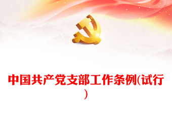 共产党支部工作条例