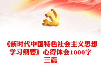 《新时代中国特色社会主义思想学习纲要》心得体会1000字三篇