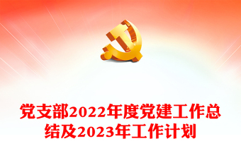 党支部2022年度党建工作总结及2023年工作计划