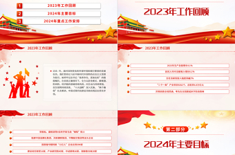 一文速览2024年河南省政府工作报告PPT大气简洁工作汇报模板