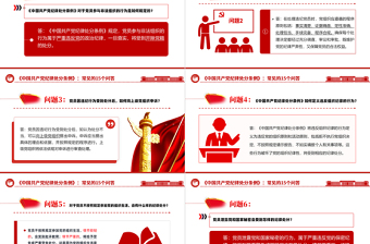 大气精美关于《中国共产党纪律处分条例》常见的15个问答PPT课件