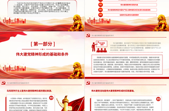 2024致敬中国共产党成立103周年PPT精美简洁弘扬建党精神课件