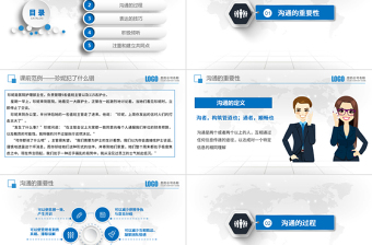 大气商务风企业沟通技巧培训培训PPT模板