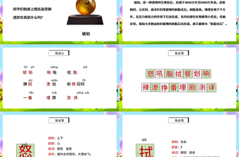 2022琥珀PPT第5课小学四年级语文下册部编人教版教学课件