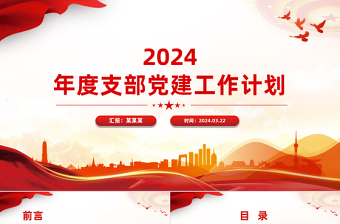 2024党支部书记工作计划ppt