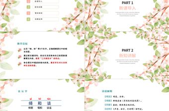 2022三月桃花水PPT第4课小学四年级语文下册部编人教版教学课件