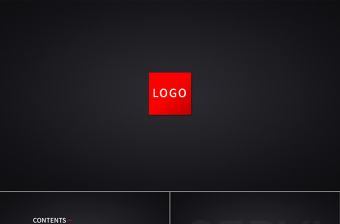 红黑深色庄重简约企业推介PPT模板