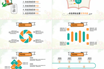 小清新卡通儿童幼儿教育培训动态ppt模板