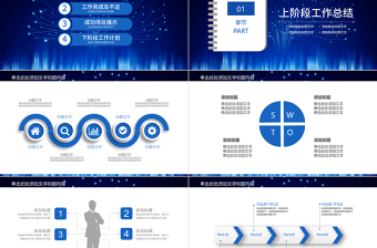 互联网IT科技行业工作总结ppt模板