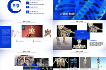 开场视频片头骨胳影像ppt动画模板