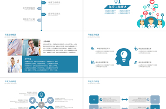 2019蓝色简约医学护理PPT模板
