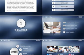 原创蓝色工作总结新年计划工作汇报PPT