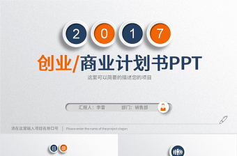 2017微立体创业商业计划书ppt模板