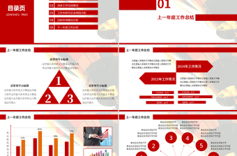 2017微立体商务汇报赢战鸡年新年工作计划ppt模版