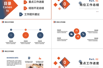 企业公司个人述职总结汇报PPT创意彩色年终述职通用模板